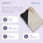 EliteOne Cotton Canvas Shirt Covers/Shirt Organizer for Wardrobe with Zip & Window 11 x 16 x 7 Inches, Pack of 3 - Image 5