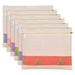 Cotton Saree Bags/Covers For Storage Set Of - 6 Big Size Single (16 X 14 Inches) With Zip Closure