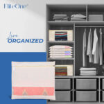 Cotton Saree Bags/Covers For Storage Set Of - 6 Big Size Single (16 X 14 Inches) With Zip Closure - Image 7