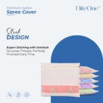 Cotton Saree Bags/Covers For Storage Set Of - 6 Big Size Single (16 X 14 Inches) With Zip Closure - Image 6